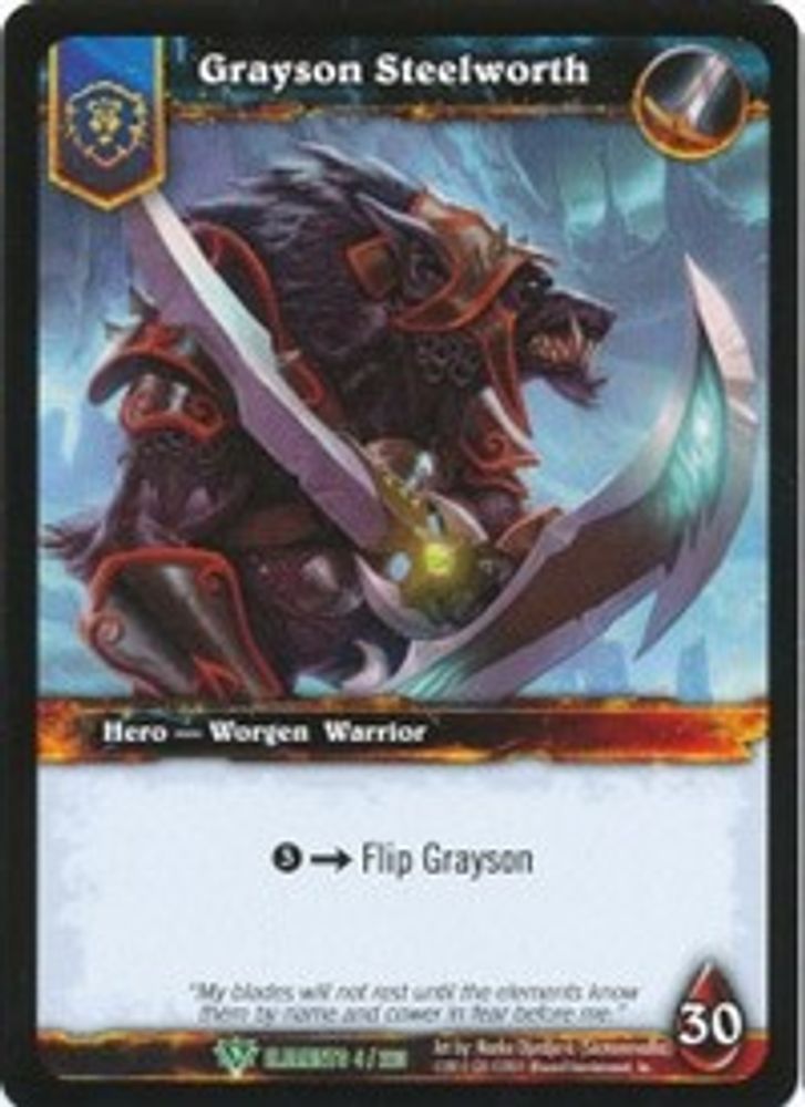 Grayson Steelworth, Standard, front