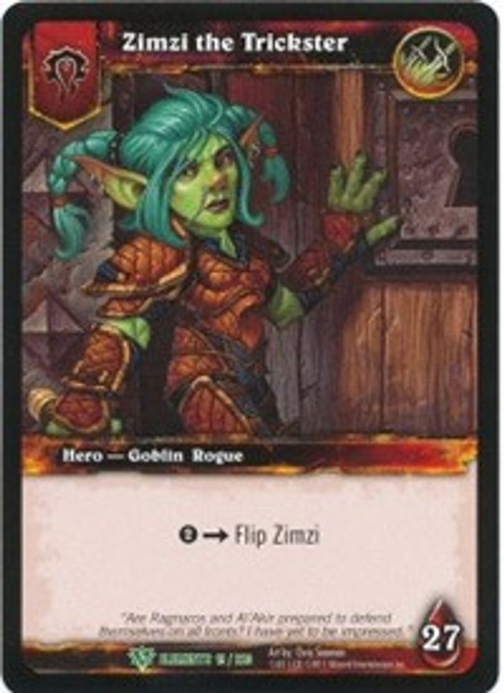 Zimzi the Trickster, Standard, front