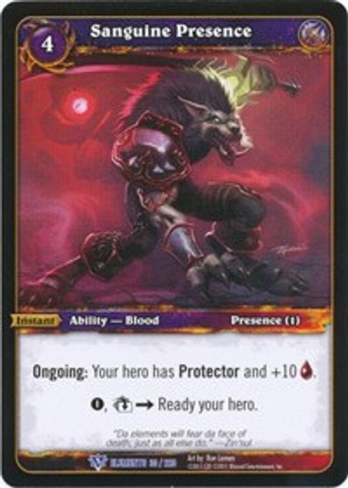 Sanguine Presence, Standard, front
