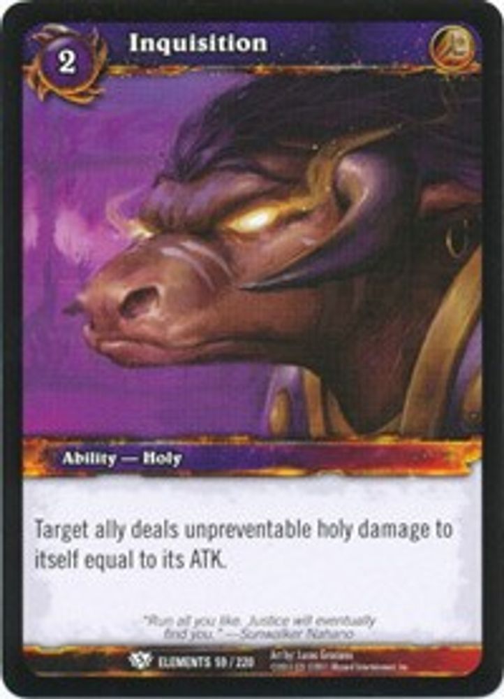 Inquisition, Standard, front