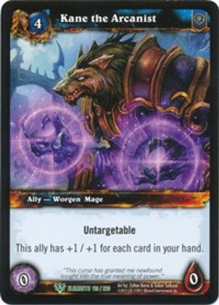 Kane the Arcanist, Standard, front
