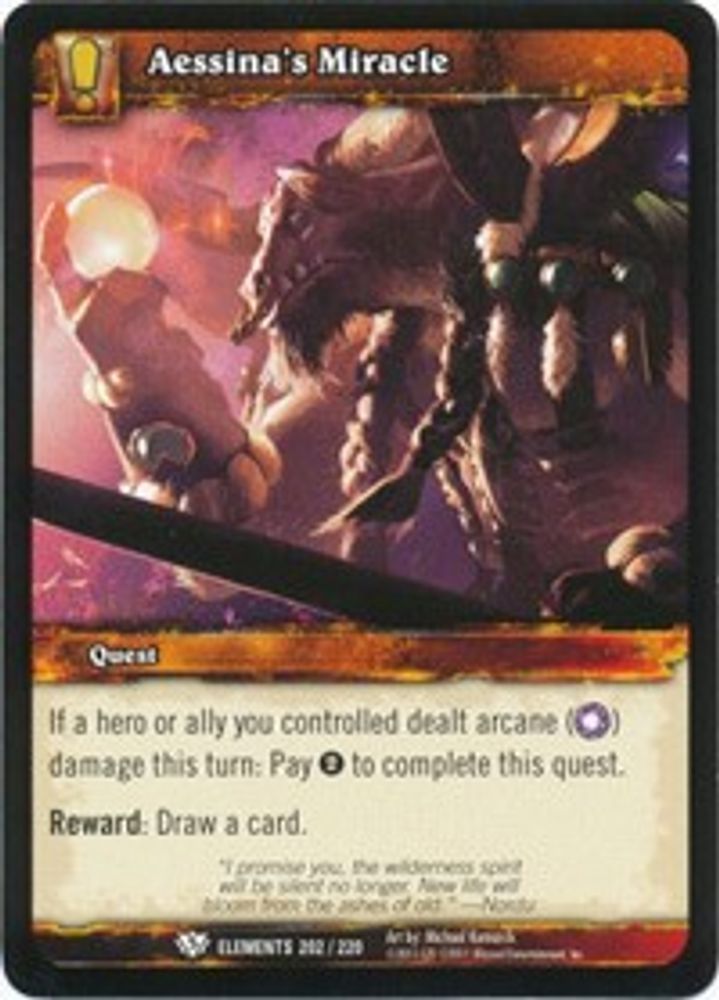 Aessina's Miracle, Standard, front