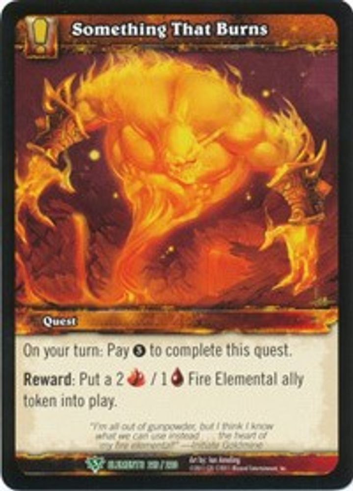 Something That Burns, Standard, front
