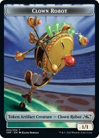 Clown Robot (002) // Treasure (013) Double-sided Token, Unfinity