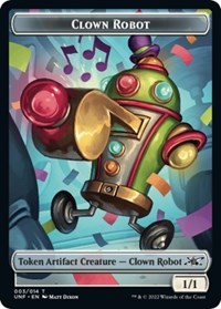 Clown Robot (003) // Treasure (012) Double-sided Token, Unfinity