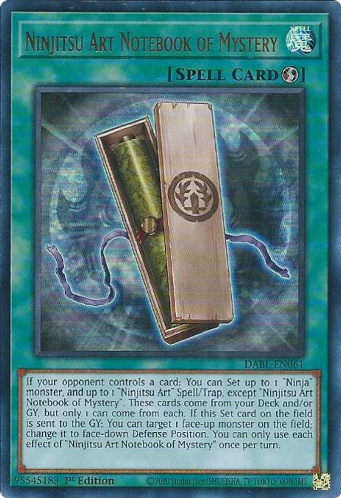 Ninjitsu Art Notebook of Mystery, 1st-edition, front