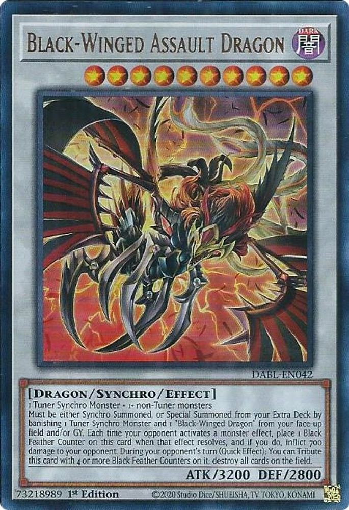 Black-Winged Assault Dragon, 1st-edition, front