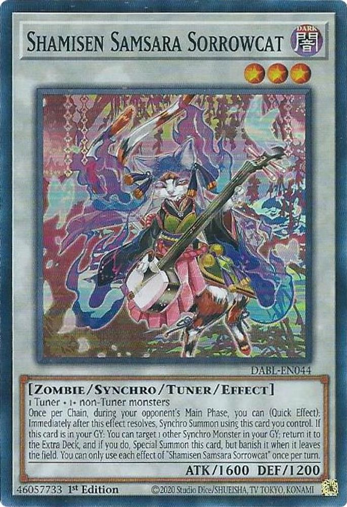 Shamisen Samsara Sorrowcat, 1st-edition, front