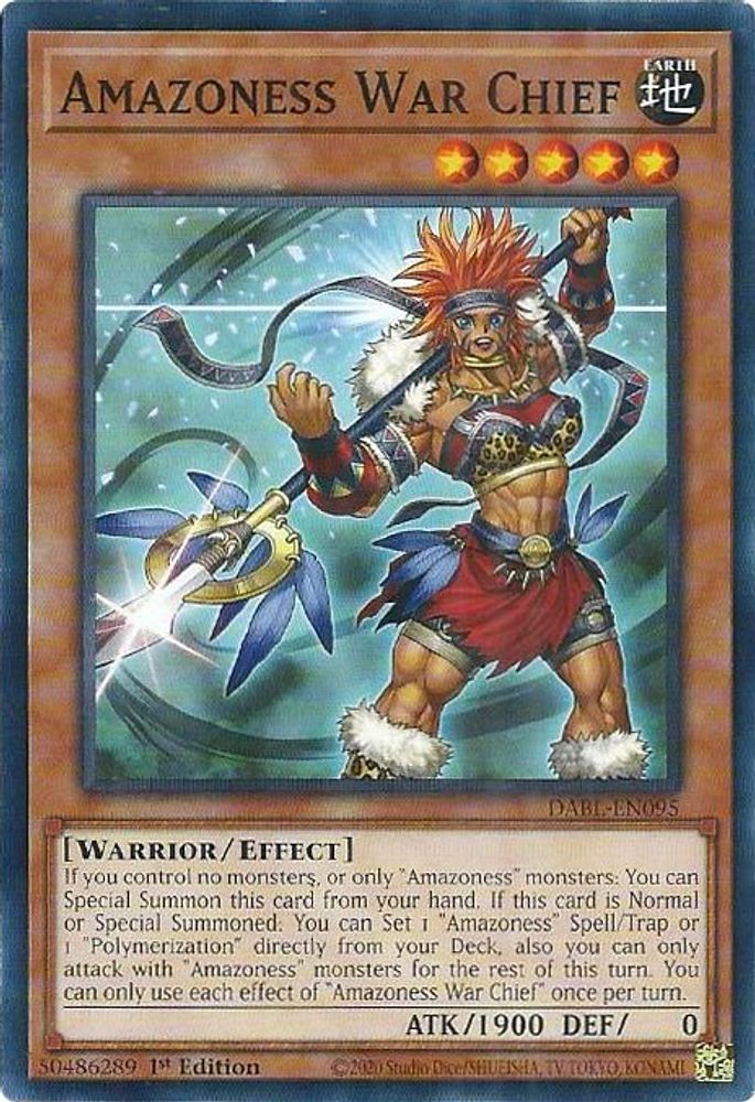 Amazoness War Chief, 1st-edition, front
