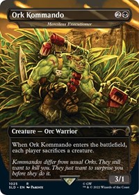 Ork Kommando - Merciless Executioner (Borderless), Secret Lair Drop Series