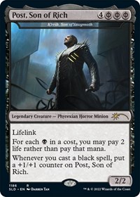 Post, Son of Rich - K'rrik, Son of Yawgmoth (Post Malone), Secret Lair Drop Series