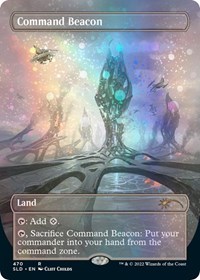 Command Beacon (Borderless) (Galaxy Foil), Secret Lair Drop Series