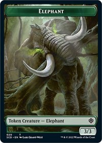 Elephant // Thopter Double-Sided Token, Starter Commander Decks