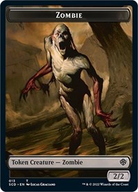 Zombie // Zombie Knight Double-Sided Token, Starter Commander Decks
