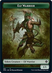 Elf Warrior // Soldier Double-Sided Token, Starter Commander Decks