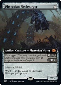 Phyrexian Fleshgorger (Extended Art), The Brothers' War