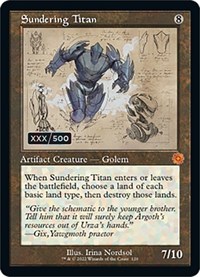 Sundering Titan (Schematic) (Serial Numbered), The Brothers' War: Retro Frame Artifacts