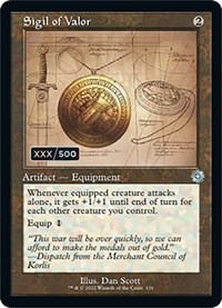 Sigil of Valor (Schematic) (Serial Numbered), The Brothers' War: Retro Frame Artifacts