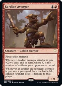 Sardian Avenger, Commander: The Brothers' War