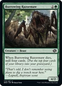 Burrowing Razormaw, The Brothers' War