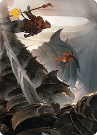 Mass Production Art Card (Gold-Stamped Planeswalker Symbol), Art Series: The Brothers' War