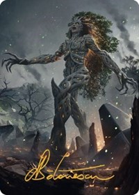 Titania, Gaea Incarnate Art Card (Gold-Stamped Signature), Art Series: The Brothers' War
