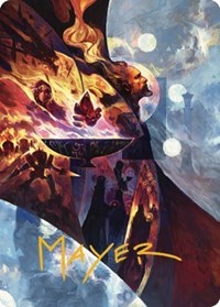 Urza's Command Art Card (Gold-Stamped Signature), Art Series: The Brothers' War
