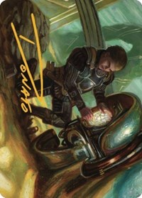 Urza, Powerstone Prodigy Art Card (Gold-Stamped Signature), Art Series: The Brothers' War