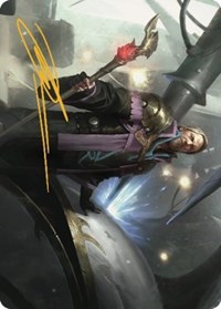 Urza, Prince of Kroog Art Card (Gold-Stamped Signature), Art Series: The Brothers' War