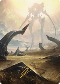 Plains (47) Art Card (Gold-Stamped Signature), Art Series: The Brothers' War