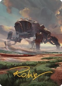 Plains (48) Art Card (Gold-Stamped Signature), Art Series: The Brothers' War