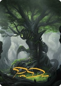 Forest Art Card (Gold-Stamped Signature), Art Series: The Brothers' War