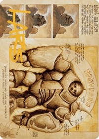 Precursor Golem Art Card (Gold-Stamped Signature), Art Series: The Brothers' War