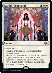 Kayla's Command, Prerelease Cards