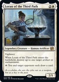 Loran of the Third Path, Prerelease Cards