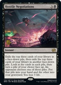 Hostile Negotiations, Prerelease Cards