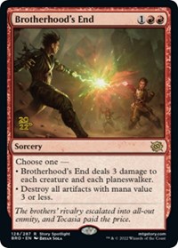 Brotherhood's End, Prerelease Cards