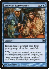 Argivian Restoration, The List Reprints
