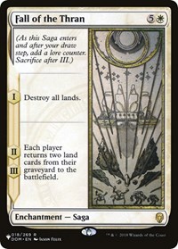Fall of the Thran, The List Reprints