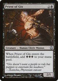 Priest of Gix, The List Reprints