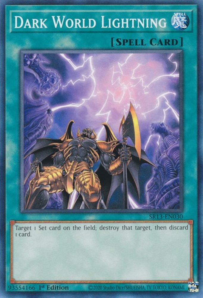 Dark World Lightning, 1st-edition, front