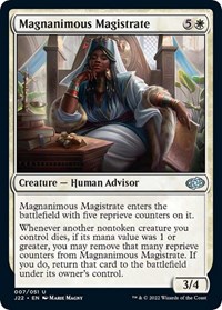 Magnanimous Magistrate, Jumpstart 2022