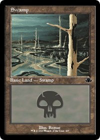Swamp (407) (Retro Frame), Dominaria Remastered