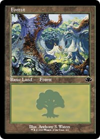 Forest (411) (Retro Frame), Dominaria Remastered