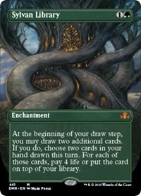 Sylvan Library (Borderless), Dominaria Remastered