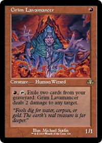 Grim Lavamancer (Retro Frame), Dominaria Remastered