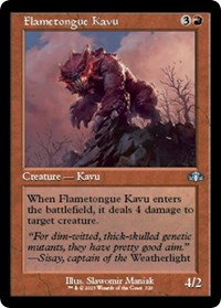 Flametongue Kavu (Retro Frame), Dominaria Remastered