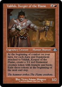 Valduk, Keeper of the Flame (Retro Frame), Dominaria Remastered