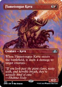 Flametongue Kavu (Borderless), Dominaria Remastered