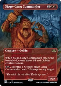 Siege-Gang Commander (Borderless), Dominaria Remastered